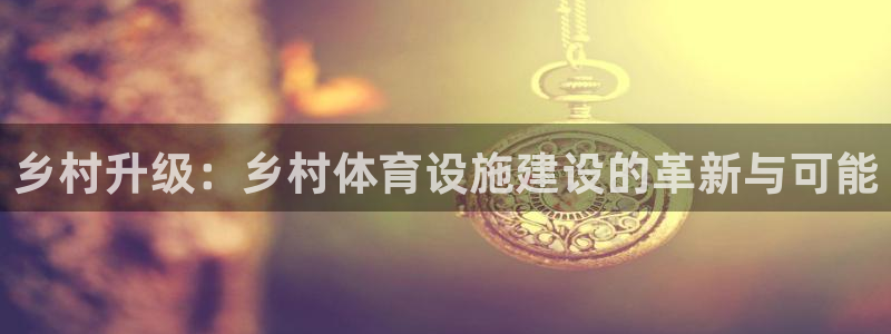 意昂4代理：乡村升级：乡村体育设施建设的革新与可能