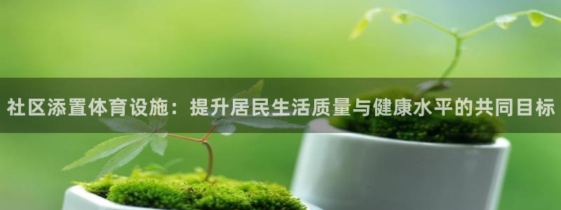 意昂集团官网：社区添置体育设施：提升居民生活质量与健