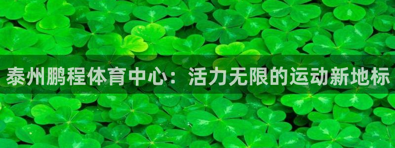 意昂体育4平台注册流程视频：泰州鹏程体育中心：活力无限的运动