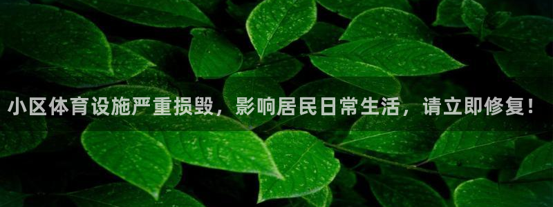 意昂体育4平台注册流程视频：小区体育设施严重损毁，影响居民日