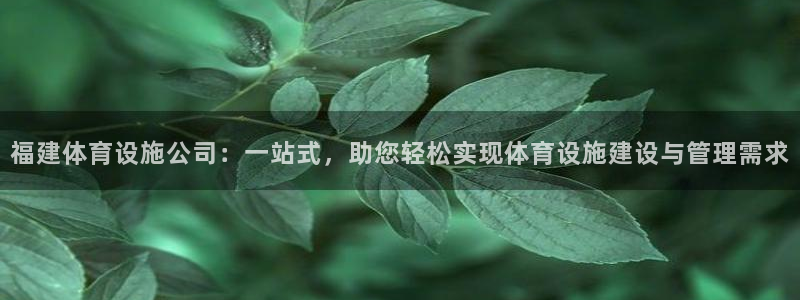 意昂4集团简介：福建体育设施公司：一站式，助您轻松实现体育设
